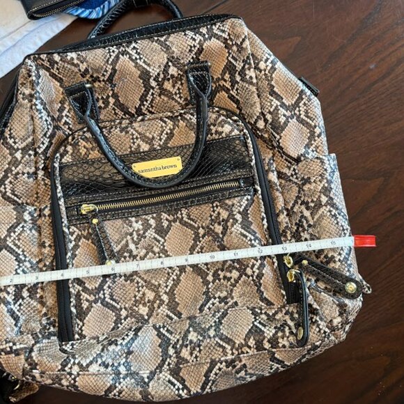 Samantha Brown Embossed Python/Snakeskin backpack - Picture 15 of 15